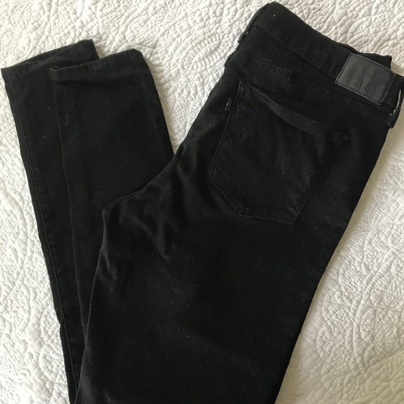 NEW Black high-rise supper skinny jeans. LEVIS  32W - Picture 3 of 5